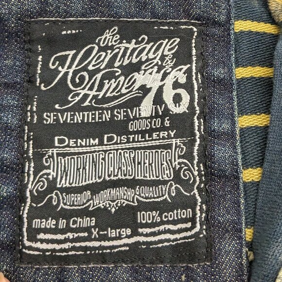 THE HERITAGE BY AMERICA 1776 Denim Distillery Men's Shirt Tye Dye Size XL Cotton - Picture 8 of 10